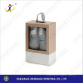 Customized logo And Sizes !Cardboard Packaging Baby Shoes Boxes With Clear PVC Window